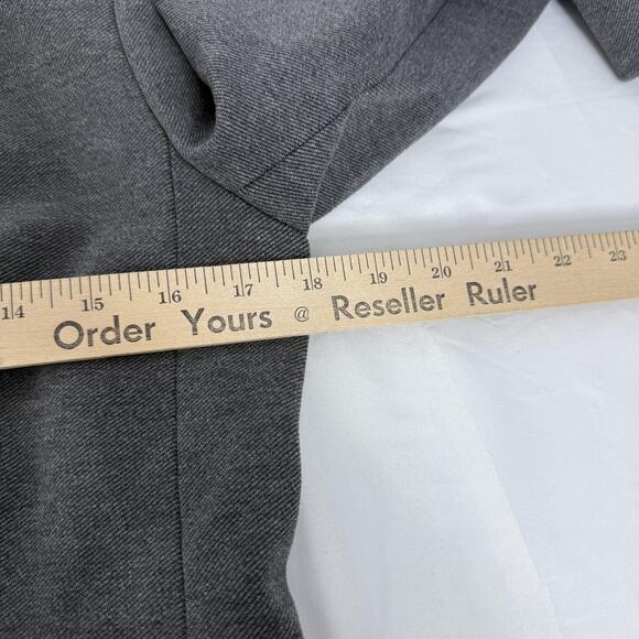 J Crew Blazer Womens 6 Tall Gray 365 Open Front Stretch Work Office Collarless - Picture 6 of 7